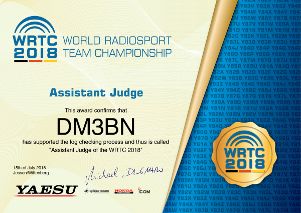 WRTC 2018 - Assistant Judge