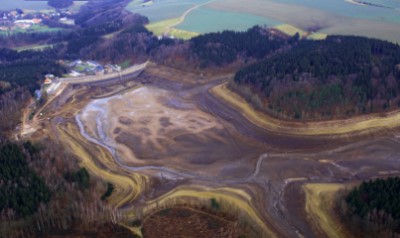 Luftbildaufnahmen - Talsperre Klingenberg Dezember 2009